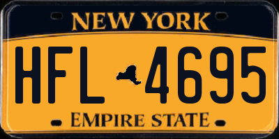 NY license plate HFL4695
