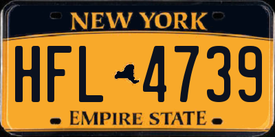 NY license plate HFL4739