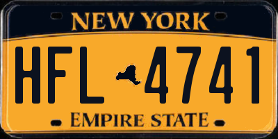 NY license plate HFL4741