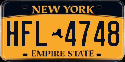 NY license plate HFL4748