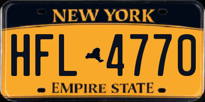 NY license plate HFL4770