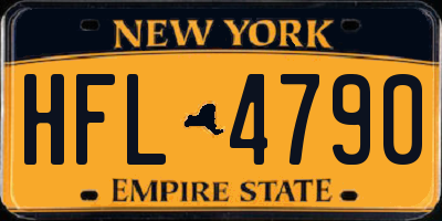 NY license plate HFL4790