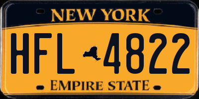 NY license plate HFL4822