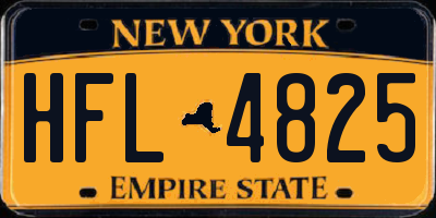 NY license plate HFL4825