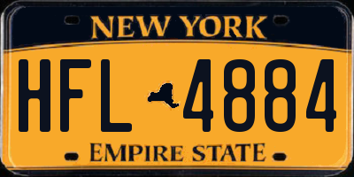 NY license plate HFL4884
