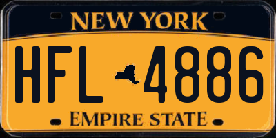 NY license plate HFL4886