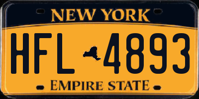 NY license plate HFL4893
