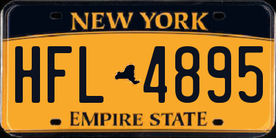 NY license plate HFL4895