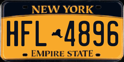 NY license plate HFL4896