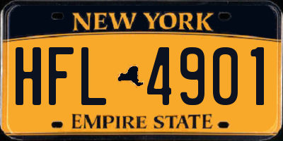 NY license plate HFL4901
