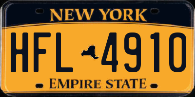 NY license plate HFL4910