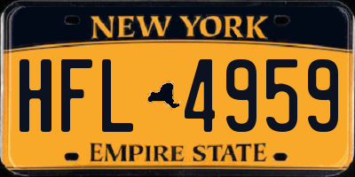 NY license plate HFL4959