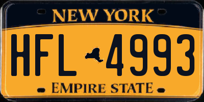 NY license plate HFL4993