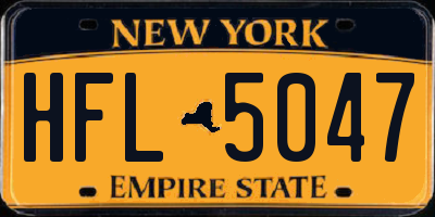 NY license plate HFL5047