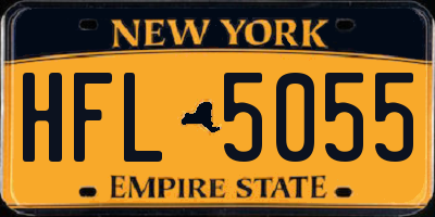 NY license plate HFL5055