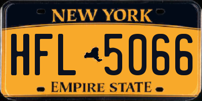 NY license plate HFL5066