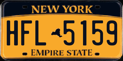 NY license plate HFL5159
