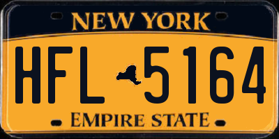 NY license plate HFL5164