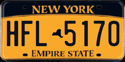 NY license plate HFL5170
