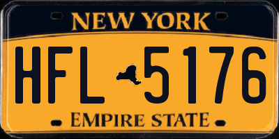 NY license plate HFL5176