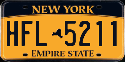 NY license plate HFL5211