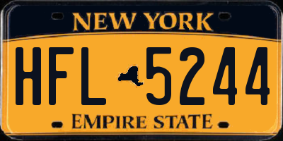NY license plate HFL5244