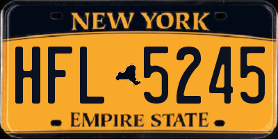 NY license plate HFL5245