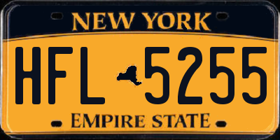 NY license plate HFL5255