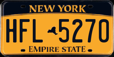 NY license plate HFL5270