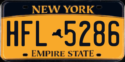 NY license plate HFL5286