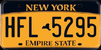 NY license plate HFL5295