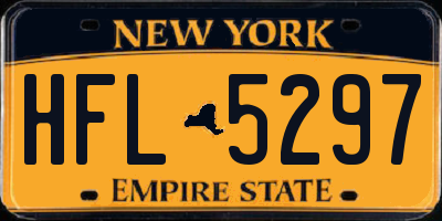 NY license plate HFL5297
