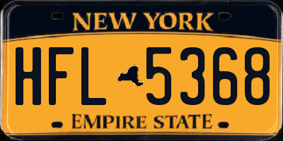 NY license plate HFL5368