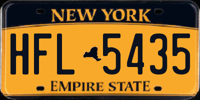NY license plate HFL5435