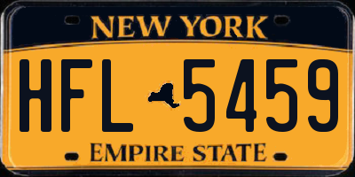 NY license plate HFL5459