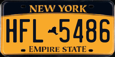 NY license plate HFL5486
