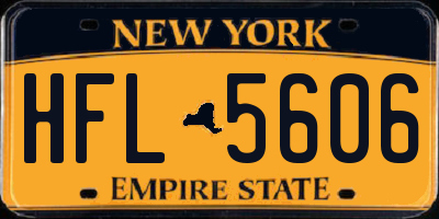 NY license plate HFL5606