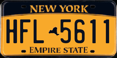 NY license plate HFL5611