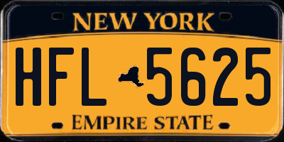 NY license plate HFL5625