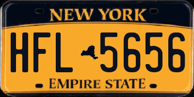 NY license plate HFL5656