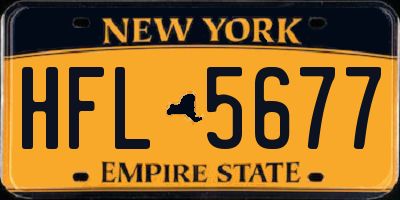 NY license plate HFL5677
