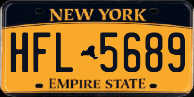 NY license plate HFL5689