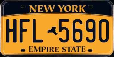NY license plate HFL5690