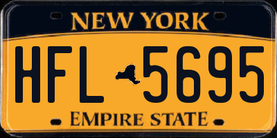 NY license plate HFL5695