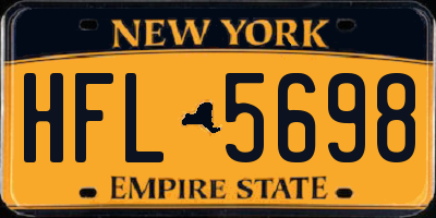 NY license plate HFL5698
