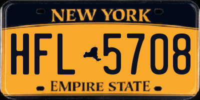 NY license plate HFL5708