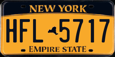 NY license plate HFL5717