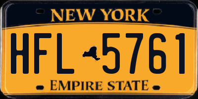 NY license plate HFL5761