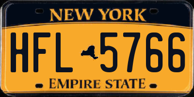 NY license plate HFL5766
