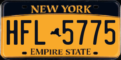 NY license plate HFL5775
